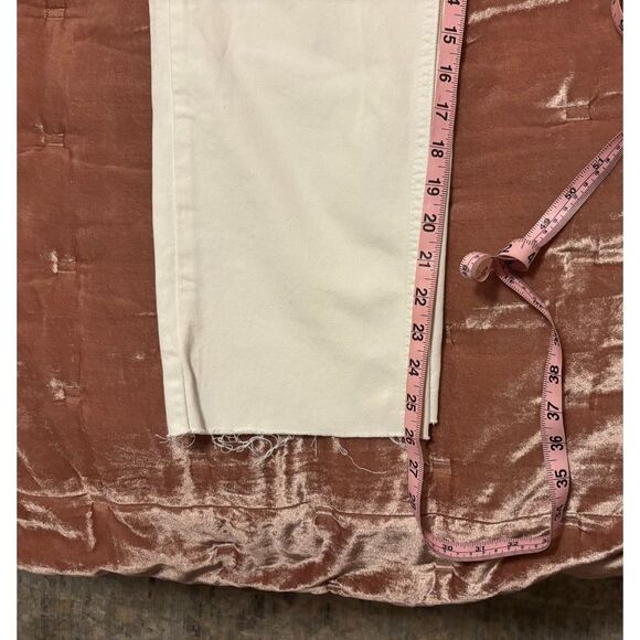 NWT Zara High Rise Straight Decorative Seam Front Jeans, White, Sz. 6 - Picture 8 of 10